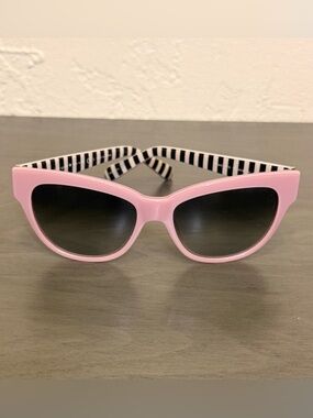 Kate Spade New York Women's Aisha Cat Eye Pink Sunglasses, Non-Polarized